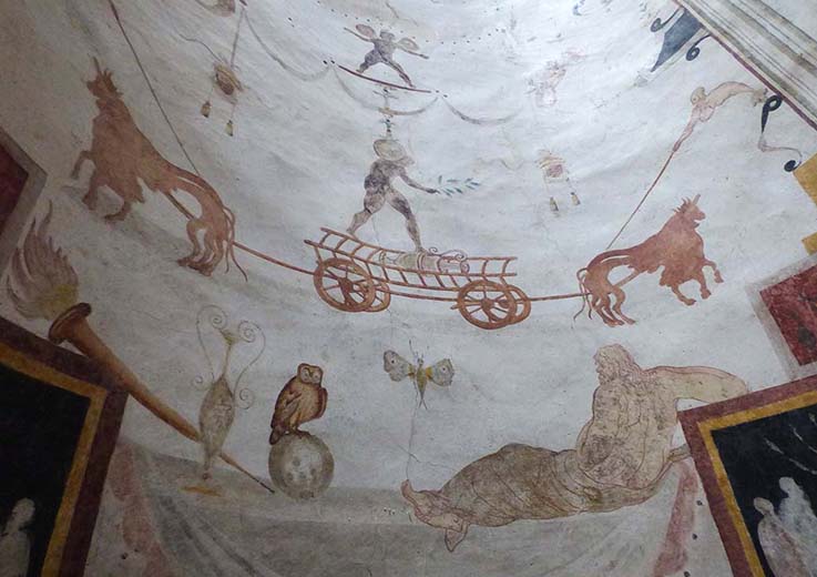 Détail des grotesques